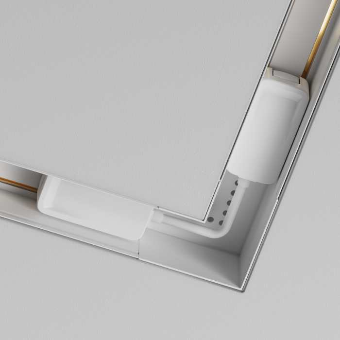 Коннектор питания угловой встраиваемый 6см Radity белый Maytoni TRA084CPC-W-12