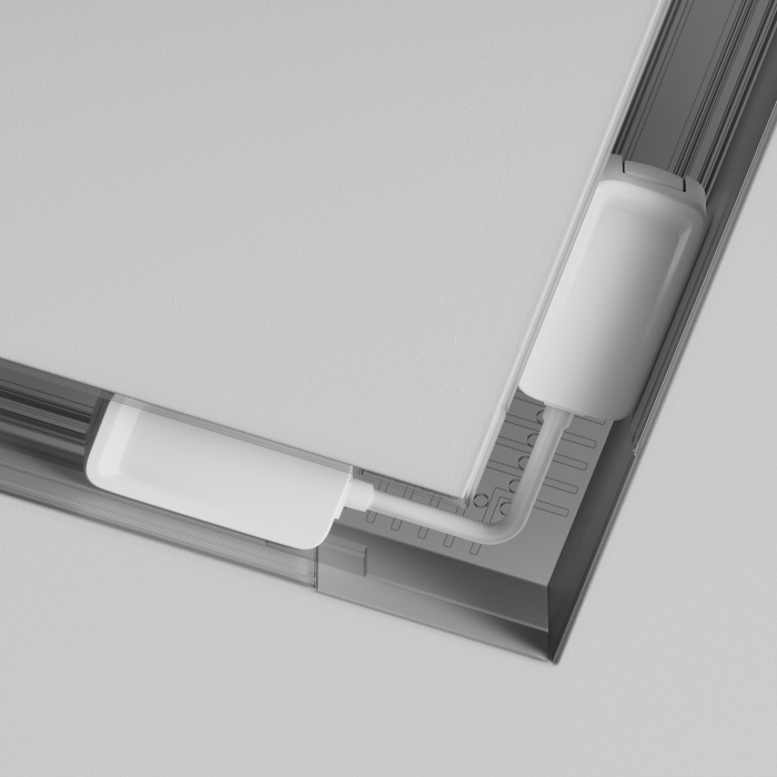 Коннектор питания угловой встраиваемый 6см Radity белый Maytoni TRA084CPC-W-12