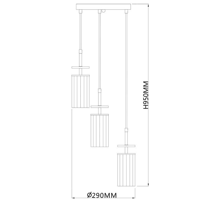 Подвесной светильник AVOLTO ESCADA 10191/3