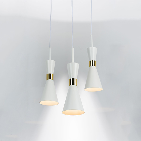 Светильник подвесной DUMO 1х40W E14 БЕЛЫЙ МАТОВЫЙ/ЗОЛОТО (в комплекте) 816016 (MD8506/1A)