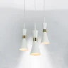 Светильник подвесной DUMO 1х40W E14 БЕЛЫЙ МАТОВЫЙ/ЗОЛОТО (в комплекте) 816016 (MD8506/1A)