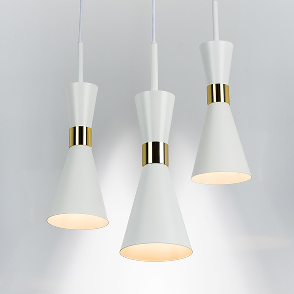 Светильник подвесной DUMO 1х40W E14 БЕЛЫЙ МАТОВЫЙ/ЗОЛОТО (в комплекте) 816016 (MD8506/1A)