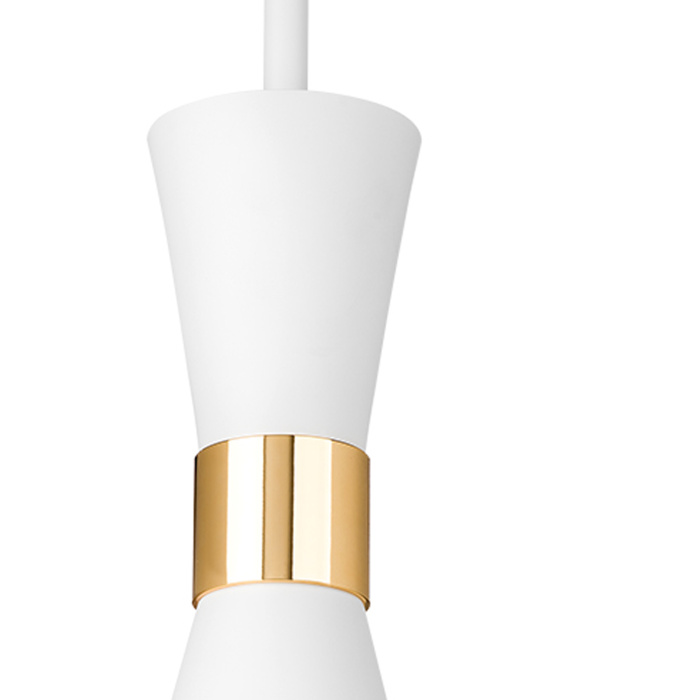 Светильник подвесной DUMO 1х40W E14 БЕЛЫЙ МАТОВЫЙ/ЗОЛОТО (в комплекте) 816016 (MD8506/1A)