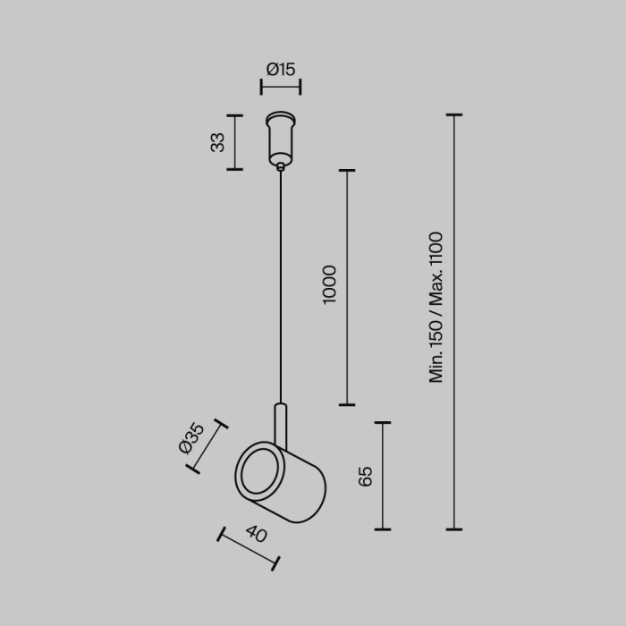 Потолочный коннектор с тросовым подвесом Maytoni Tau TRA154CSW-1PT