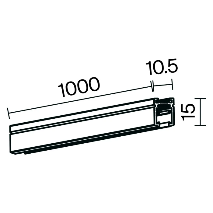Шинопровод накладной Maytoni Busbar trunkings Levity TRX184-111B-1