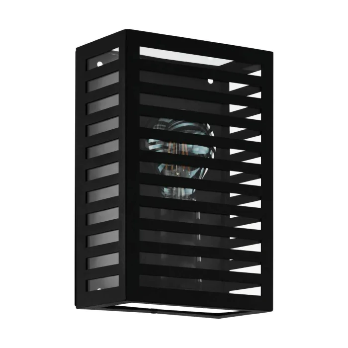 Уличный настенный светильник ALAMONTE 3, E27, 1X60W, IP44, L170, H260, A100, алюминий, сталь, черный EGLO 900136