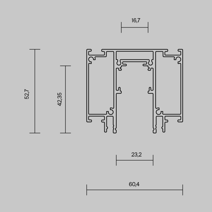 Шинопровод демпферный в натяжной потолок Maytoni Busbar trunkings Exility TRX034D-422W