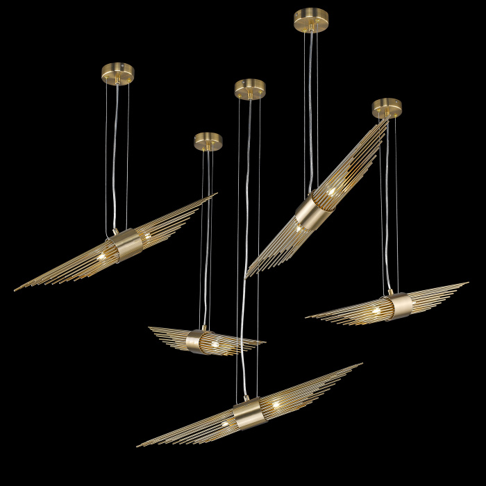 Подвесной светильник Delight Collection Sfinks P68069-2 antique brass