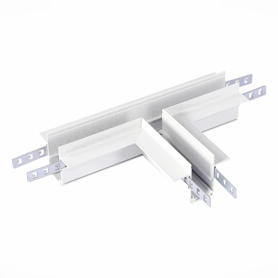 Коннектор T-образный для встраиваемого магнитного шинопровода под ГКЛ 12мм ST-Luce Белы ST007.599.12