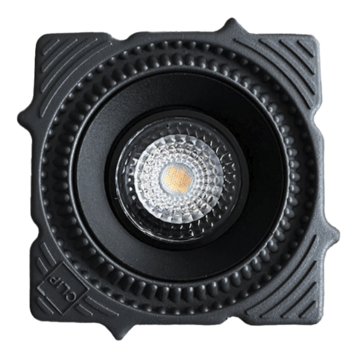 Светильник встраиваемый светодиодный в натяжной ПВХ потолок Черный LED 1*7W 3000K 560Lm Ra80 60° IP2 ST753.438.07