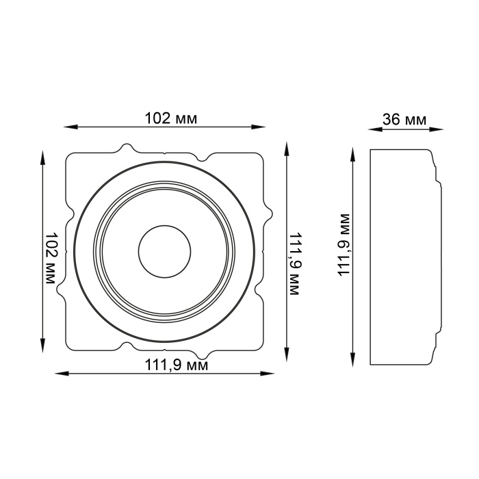 Светильник встраиваемый светодиодный в натяжной ПВХ потолок Черный LED 1*7W 3000K 560Lm Ra80 60° IP2 ST753.438.07