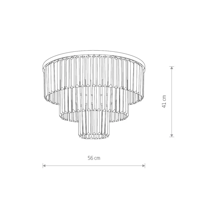Потолочная люстра Nowodvorski Cristal M Black 7627