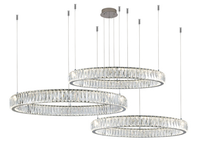 Горизонтальная композиция 8240 из трех колец  хром №12 Newport