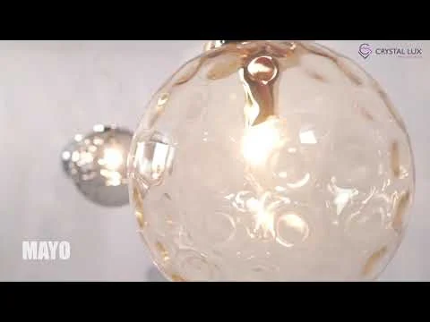 Светильник подвесной Crystal Lux MAYO SP1 D300 CHROME/GREEN