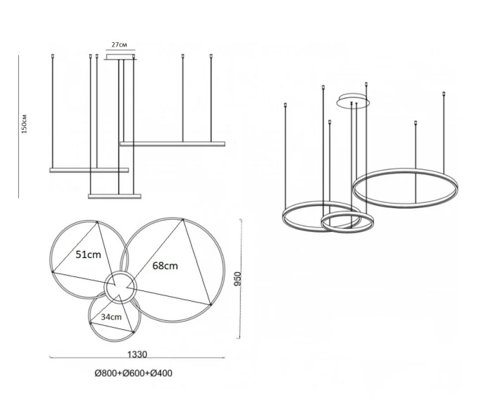 Люстра Kink Light Лаура 08246,12PA
