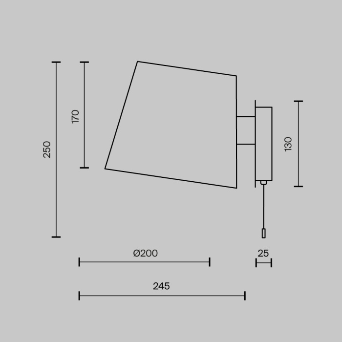 Бра Maytoni Bergamo MOD613WL-01B