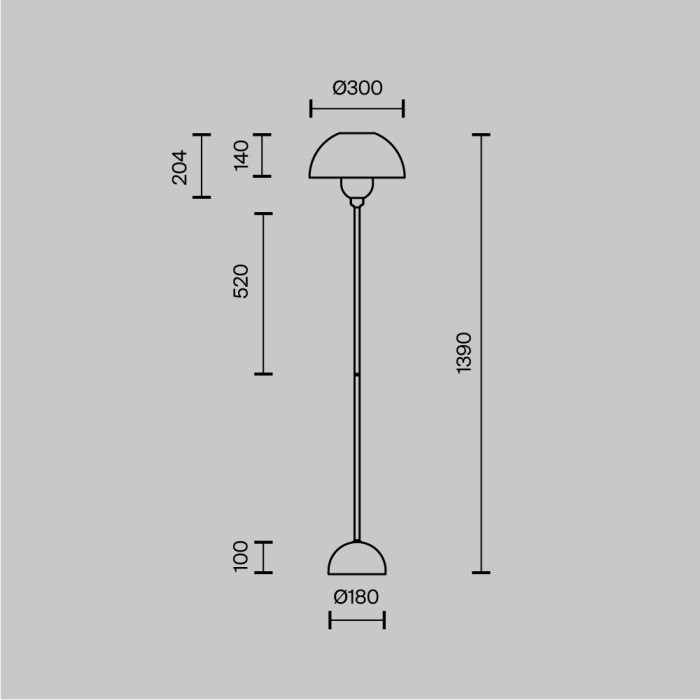 Торшер Maytoni Memory MOD177FL-01B