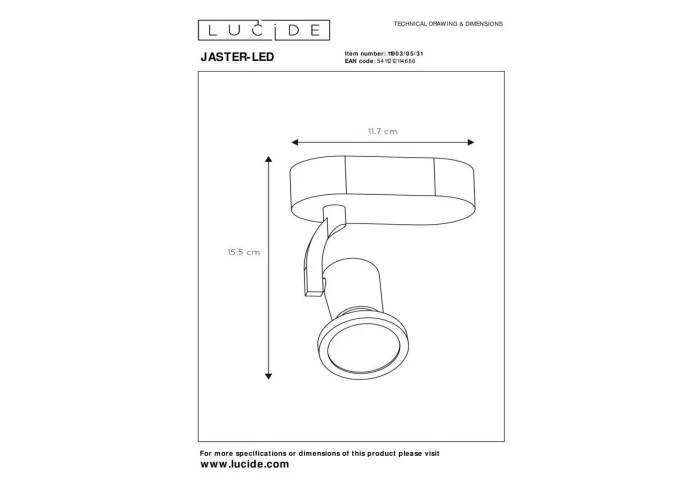 Спот Lucide JASTER-LED 11903/05/31
