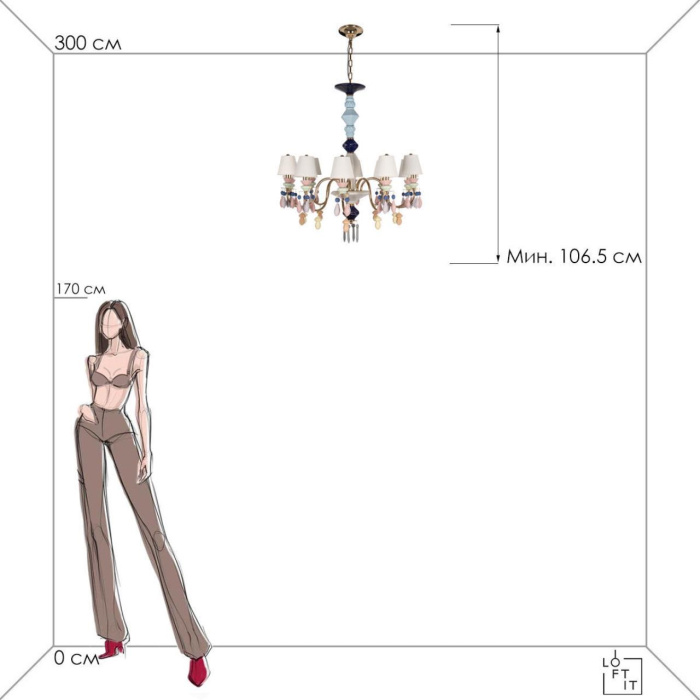 Подвесная люстра Loft it Grace 10203/10 Mult