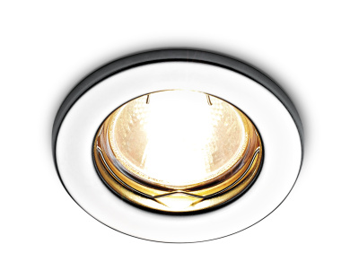 Металлический встраиваемый точечный светильник MR16 Ambrella light FT9210 CH