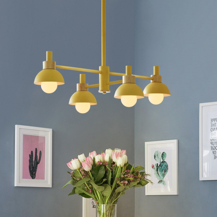 Люстра на штанге FANTA A 4 lights Yellow ImperiumLoft