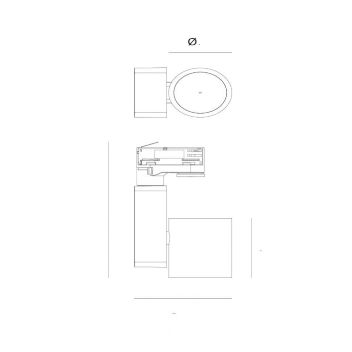 Трековый светильник Leds C4 TC-0425-BLA