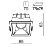 Встраиваемый светильник Maytoni Technical Alfa LED DL043-01-15W4K-D-SQ-WB