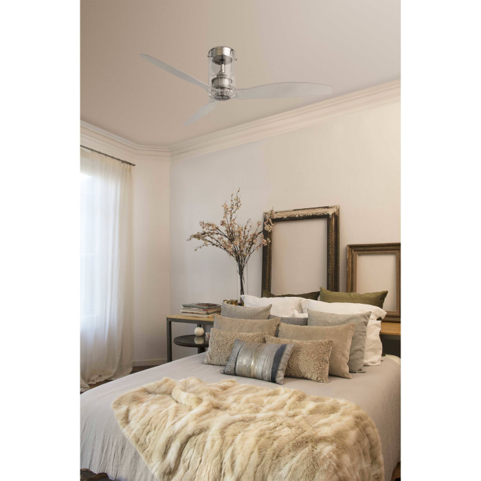 Вентилятор без света MINI TUBE FAN Transparent ceiling fan with Dc motor