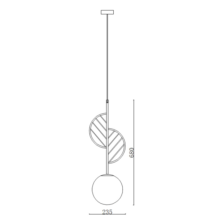 Подвесной светильник LEAF A Голубой ImperiumLoft