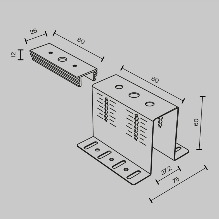 Крепеж для установки шинопровода Exility в деревянный потолок Maytoni TRA034HCB