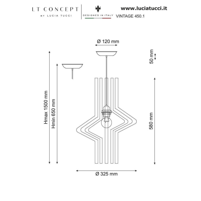 Люстра подвесная Lucia Tucci VINTAGE 450.1