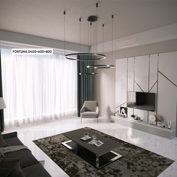 Подвесной светодиодный светильник Crystal Lux Fortuna SP158W LED BLACK