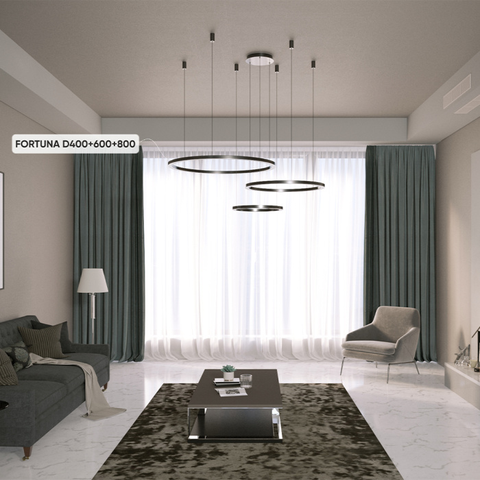 Подвесной светодиодный светильник Crystal Lux Fortuna SP158W LED BLACK