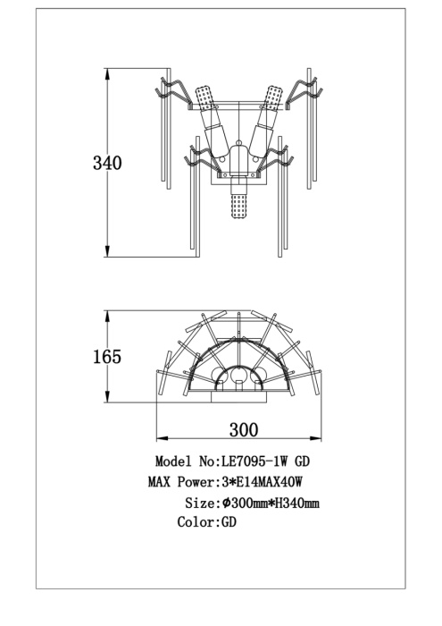 Настенный светильник Leon Infini LE7095/1W GD