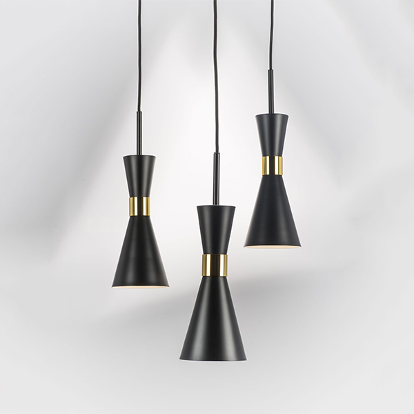 Светильник подвесной DUMO 1х40W E14 ЧЕРНЫЙ МАТОВЫЙ/ЗОЛОТО (в комплекте) 816017 (MD8506/1A)