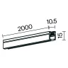 Шинопровод накладной Maytoni Busbar trunkings Levity TRX184-112B-1