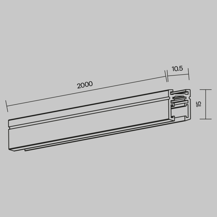 Шинопровод накладной Maytoni Busbar trunkings Levity TRX184-112B-1