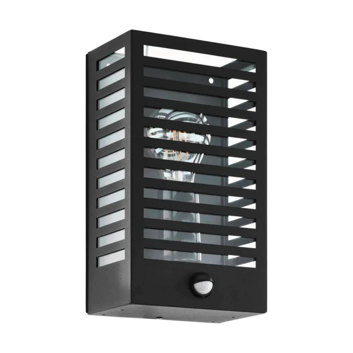 Уличный настенный светильник ALAMONTE 3, E27, 1X60W, IP44, L170, H295, A100, алюминий, сталь, черный EGLO 900137