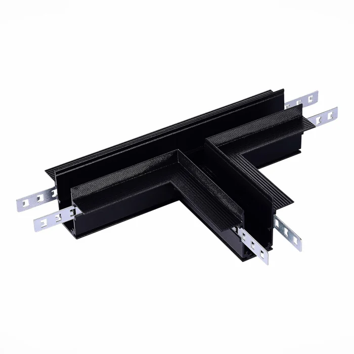 Коннектор T-образный для встраиваемого магнитного шинопровода под ГКЛ 12мм ST-Luce Черн ST007.499.12