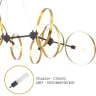 Подвесная люстра Crystal Lux ARMONICA SP8 BLACK/BRASS V2