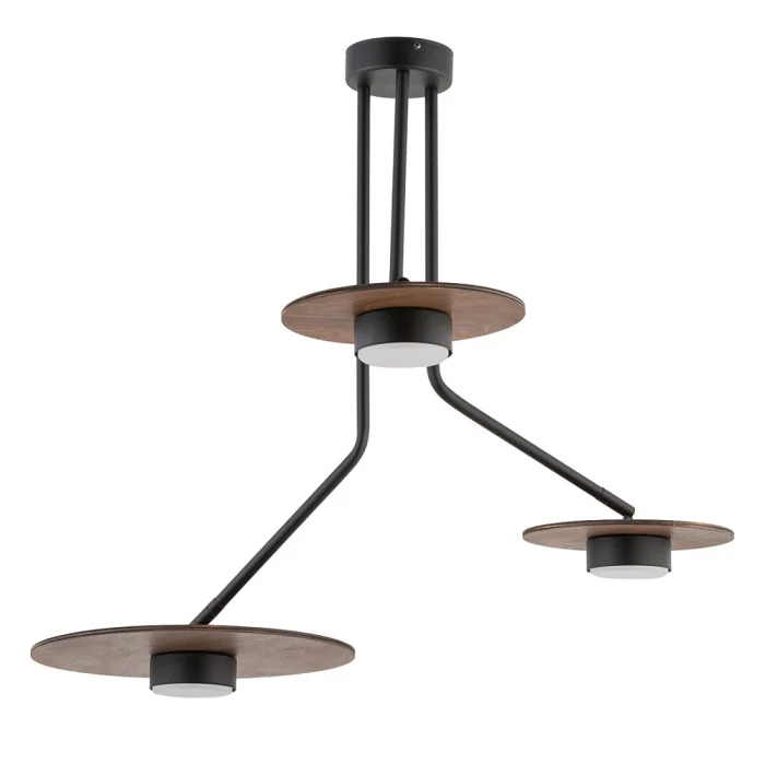 Потолочная люстра Nowodvorski Disk Dark Wood/Black 7644