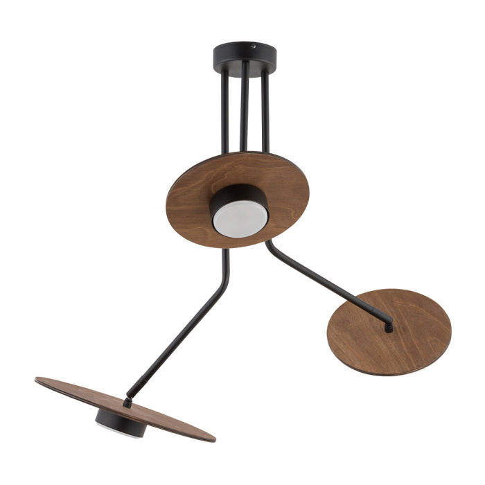 Потолочная люстра Nowodvorski Disk Dark Wood/Black 7644