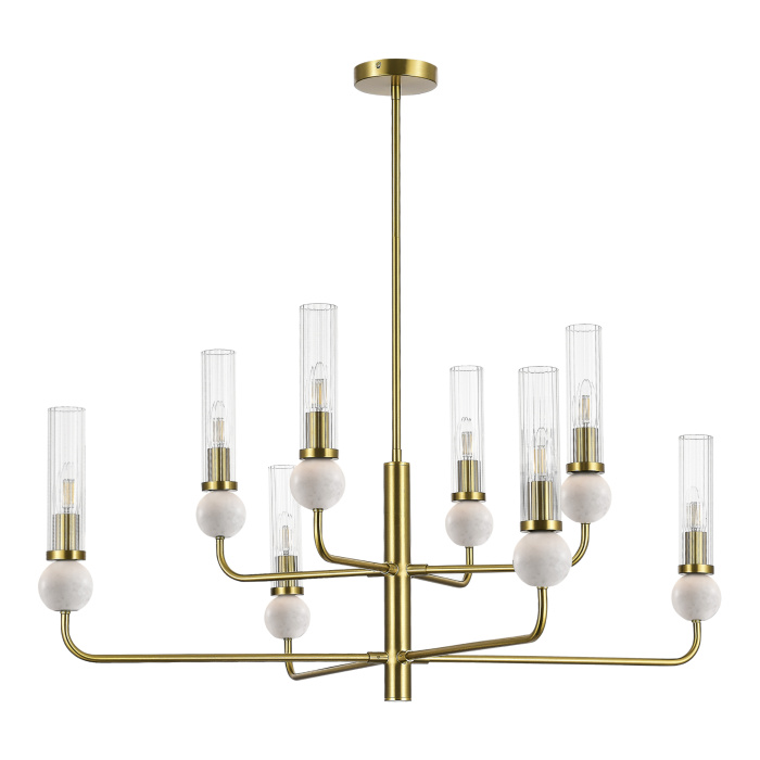 Светильник подвесной ST-Luce латунь/прозрачный E14 8*40W SL1244.303.08