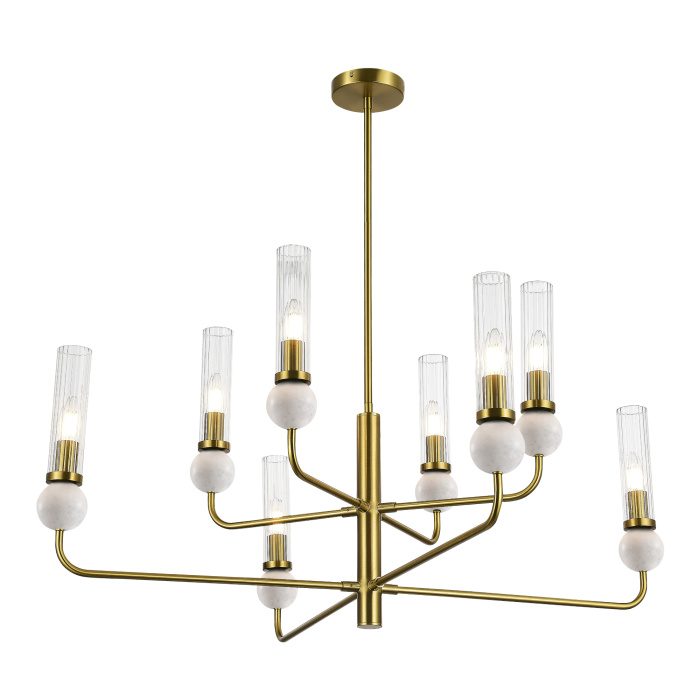 Светильник подвесной ST-Luce латунь/прозрачный E14 8*40W SL1244.303.08