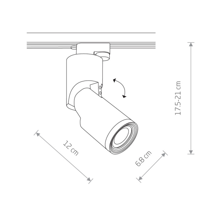 Трековый однофазный светильник Nowodvorski Profile Mike Black 7661
