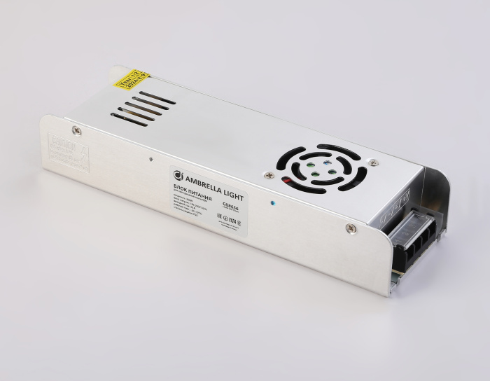 Блок питания с EMC для светодиодной ленты 12V 360W 30A IP20 185-260V 223*67*40 GS8656 Ambrella light GS8656
