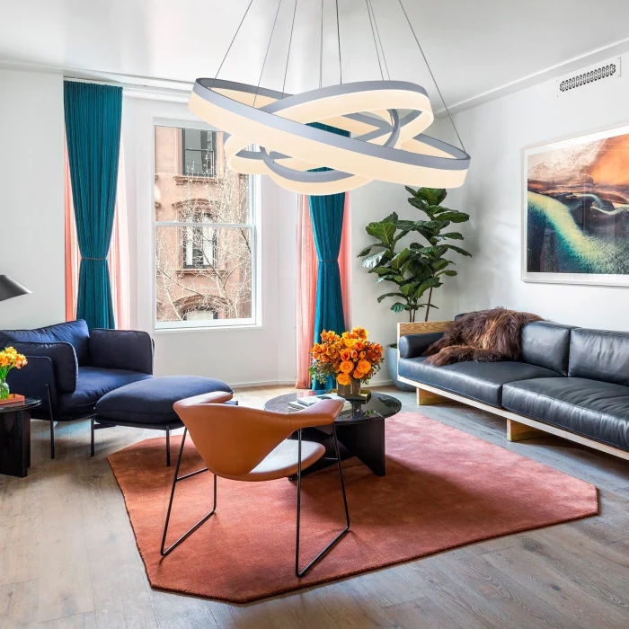 Подвесная люстра iLedex Around D0301-3 (200x400x600) WH