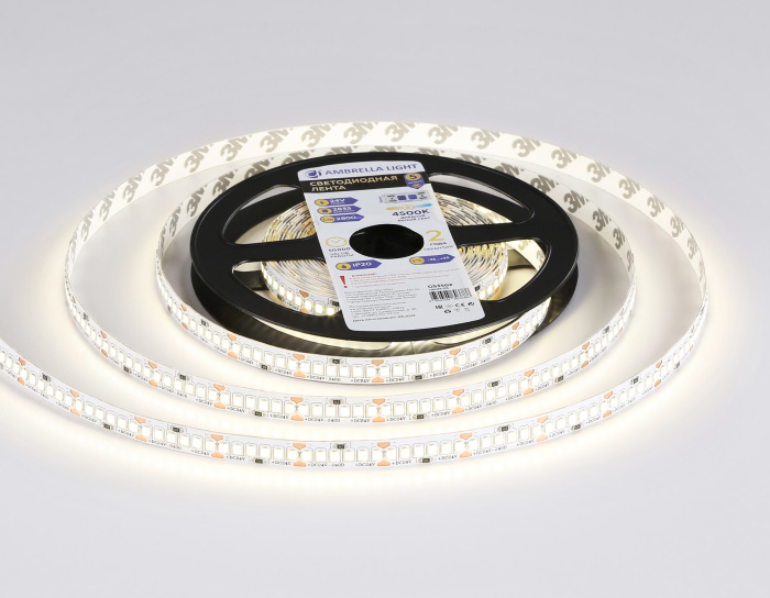 Светодиодная лента Ambrella Light GS3502 2835 240Led /22W m/ 24V IP20 4500K 5m Ambrella light GS3502