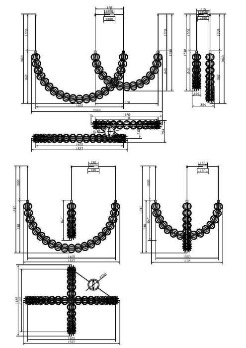 Подвесной светильник Maytoni Golden cage MOD216PL-L55G3K