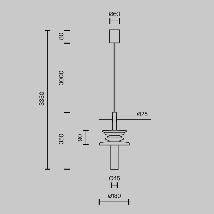 Подвесной светильник Maytoni Sound wave MOD255PL-01B4